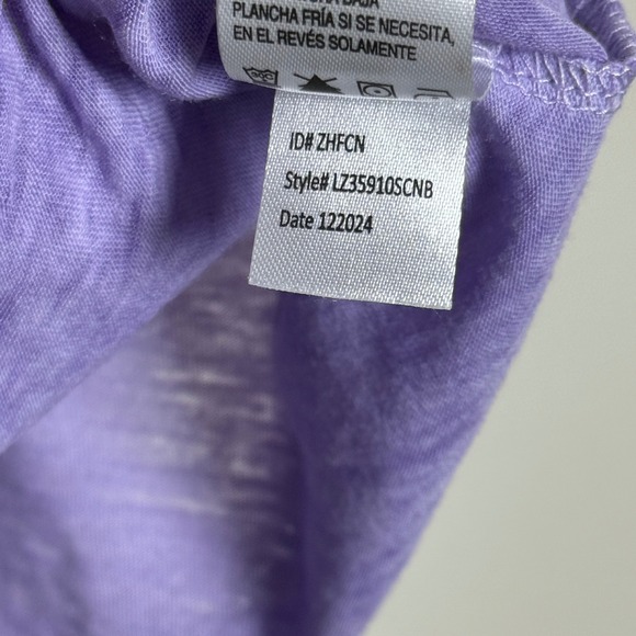 Disney Tim Burton Womens Tank Top XS Purple Nightmare Before Christmas Sheer Pjs - Picture 6 of 8